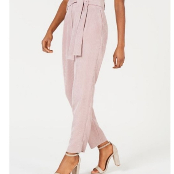 Leyden Pants - Leyden Randell pink wide whale corduroy paperbag high waist trousers pants new